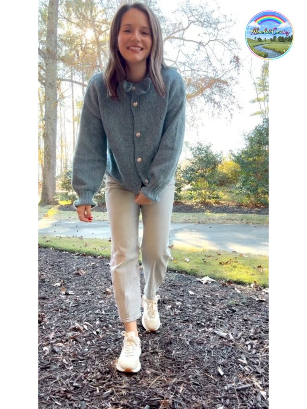 Oversized Ribbed Knit Ruffle Button Up Cardigan Loose Fit Long Sleeve - Picture 5 of 6